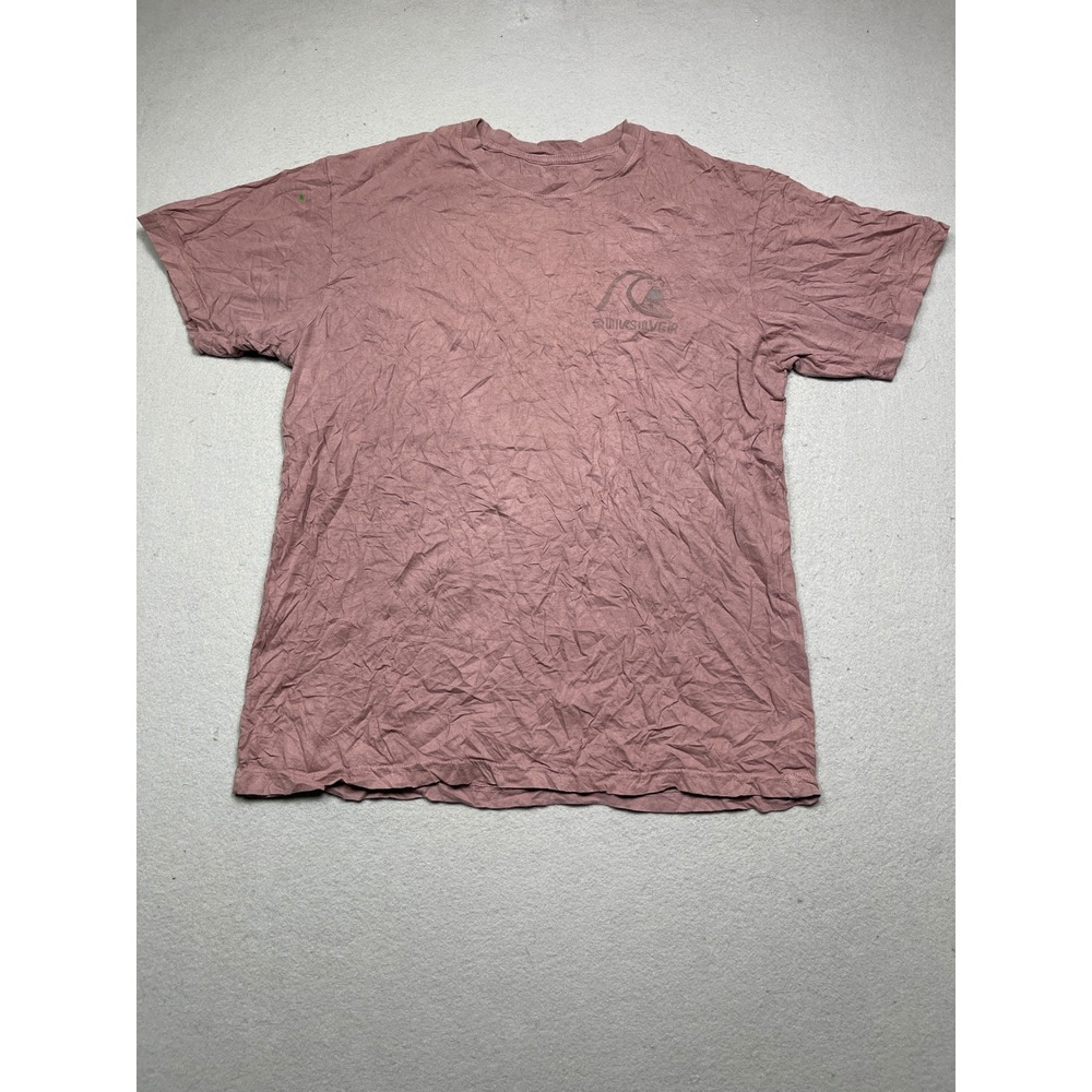 Quiksilver T Shirt 100% Cotton Mauve Pink Large Mens